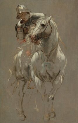 A Soldier In Armour On Horseback