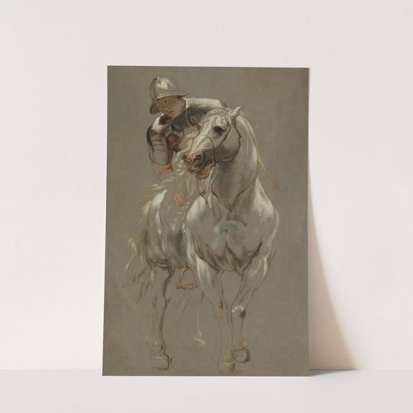 A Soldier In Armour On Horseback by Follower of Anthony van Dyck