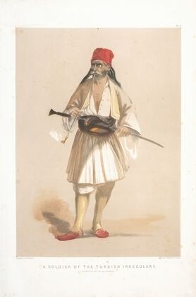 A Soldier of the Turkish Irregulars (Sketched in Albania)