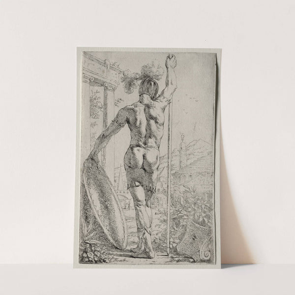 A Soldier Standing, Seen from Behind by Leendert van der Cooghen