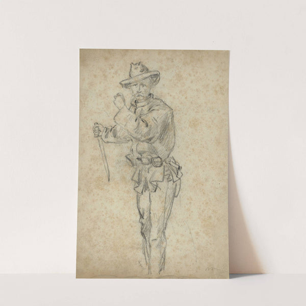 A soldier with a knife by Alfred Rudolph Waud