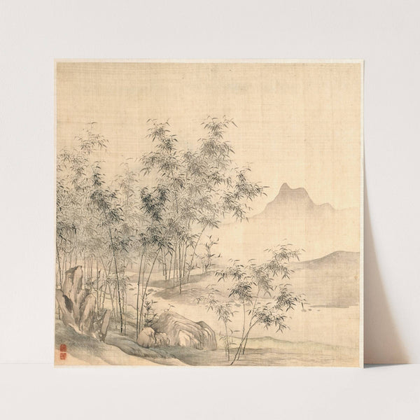 A Solitary Crane in the Bamboo Grove (early 1600s) by Tao Hong