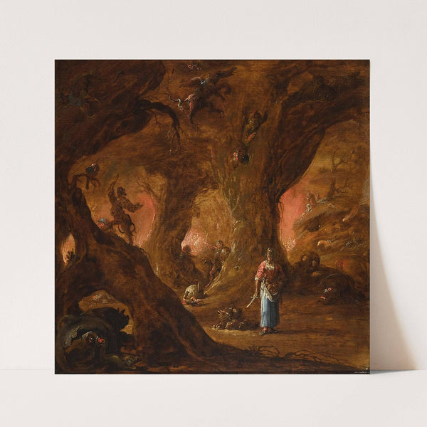 A Sorceress In A Wood Surrounded By Devils by Jan Jansz. Van Buesem