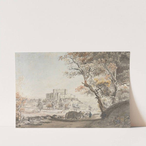 A Southeast View of the Castle of Grigan in Provence near Dauphine by Michel Vincent Brandoin