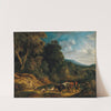 A southern landscape with herdsmen and their flock by Adriaen Frans Boudewijns