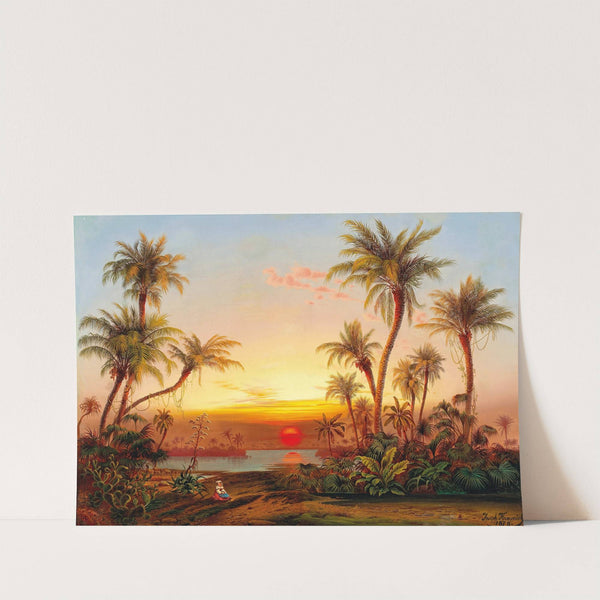 A Southern Landscape With Palms In The Evening Light by Joseph Firmenich