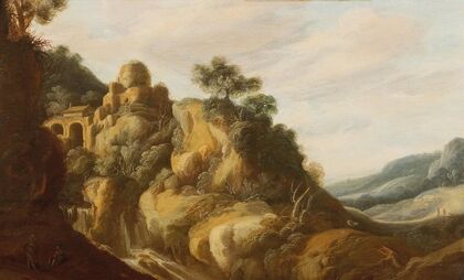 A southern landscape with ruins — size preview