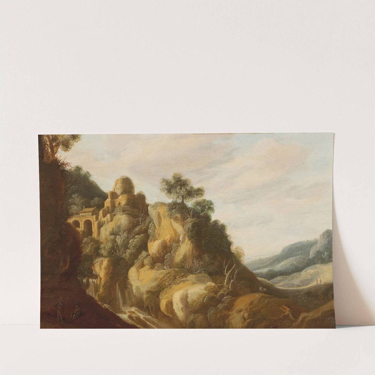A southern landscape with ruins by Pieter Anthonisz. van Groenewegen