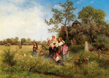 A springtime landscape