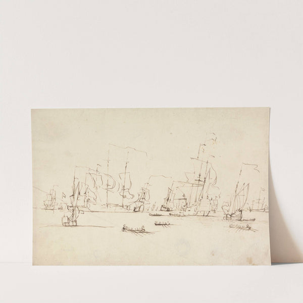 A Squadron at Anchor by Peter Monamy