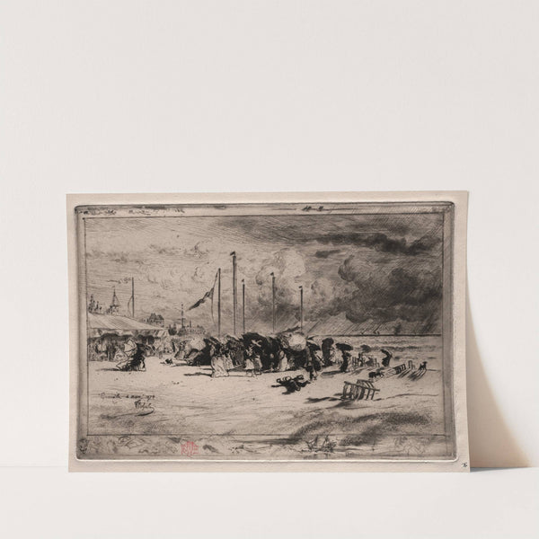 A Squall at Trouville (1874) by Félix Hilaire Buhot