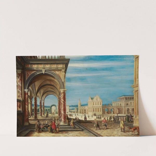 A Square with Imaginary Buildings by Hendrick van Steenwijck the Younger