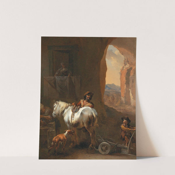 A Stable Interior by Nicolaes Pietersz. Berchem