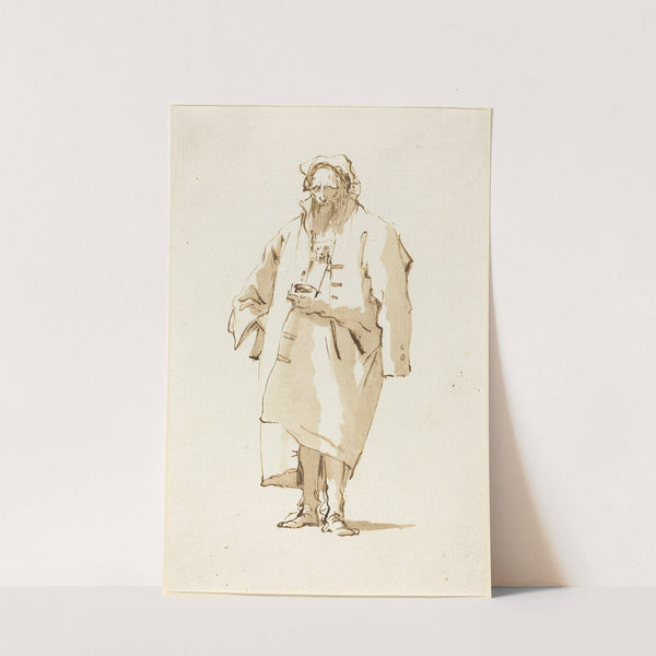 A Standing Oriental Wearing a Greatcoat (1753-1762) by Giovanni Battista Tiepolo