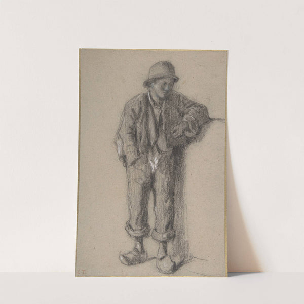 A Standing Peasant Boy in Hat and Wooden Shoes (1825–65) by Constant Troyon