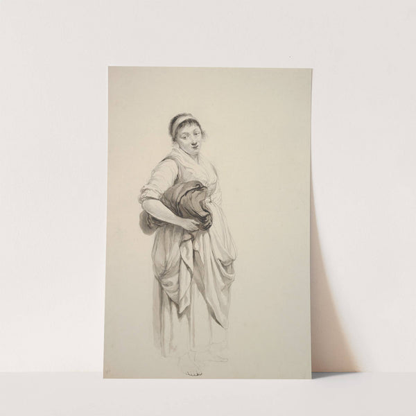 A Standing Young Washerwoman by Jacob van Strij