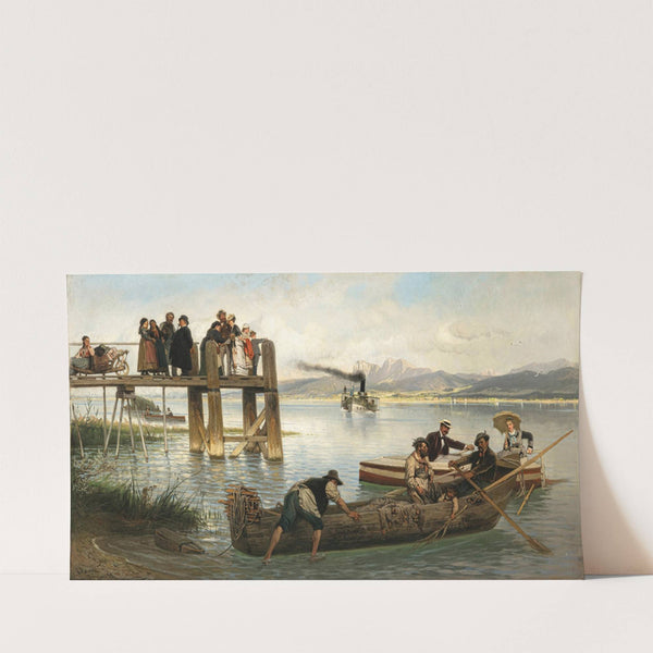 A Steamboat Jetty on Lake Chiemsee (1889) by Karl Raupp