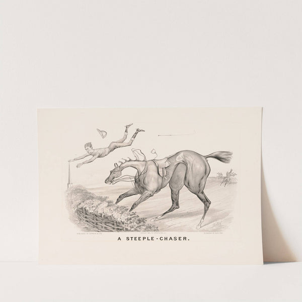 A steeple-chaser (1880) by Currier & Ives.