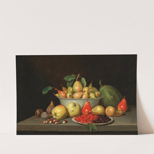 A still life of fruit on a ledge by Jacob Samuel Beck
