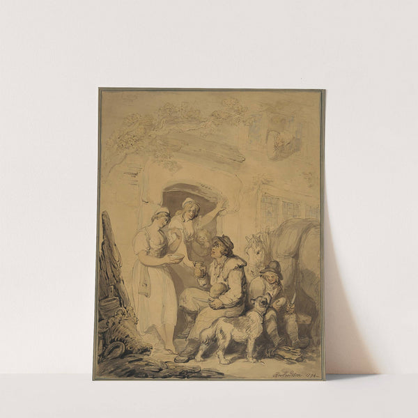 A Stop at the Inn by Thomas Rowlandson