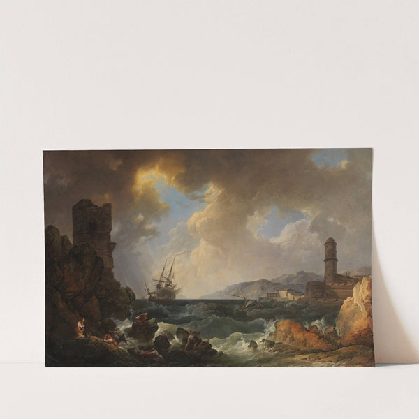 A Storm at the Entrance of a Mediterranean Port by Philip James de Loutherbourg