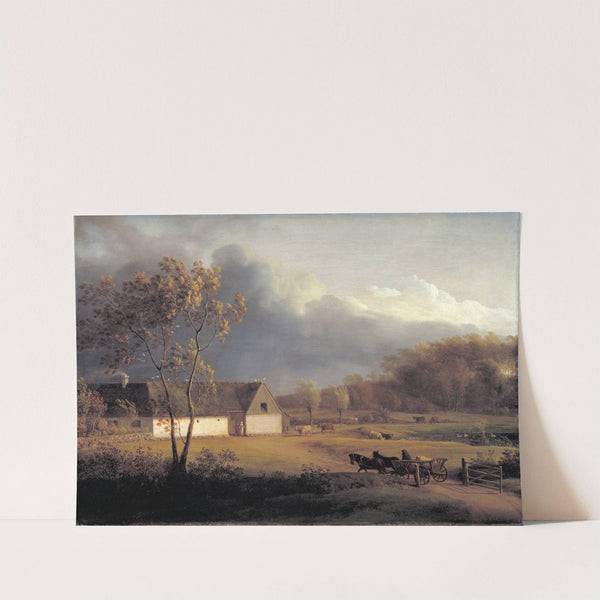 A Storm Brewing behind a Farmhouse in Zealand by Jens Juel