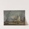 A Storm (Ships in the Harbor in a Stiff Breeze) by Jan Claesz. Rietschoof