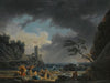 A Stormy Coastal Scene With Figures On A Beach Having Escaped A Shipwreck Engraved By Klauber
