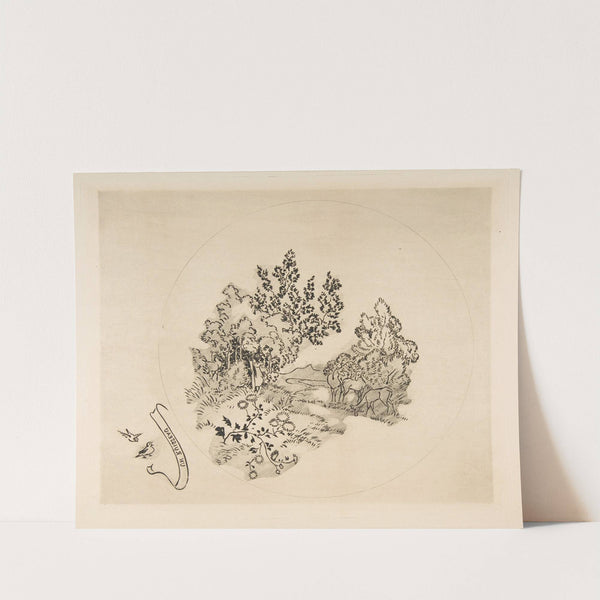 A Stream (1870) by Félix Bracquemond