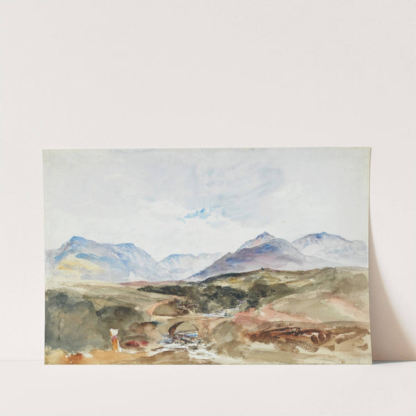 A stream in the Welsh Mountains near Snowdon range by Peter De Wint