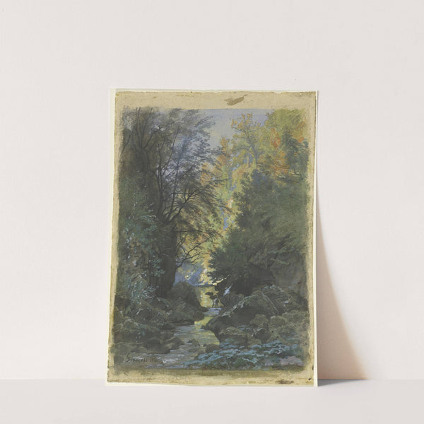 A Stream through a Dense Forest (1884) by Francois-Louis Français