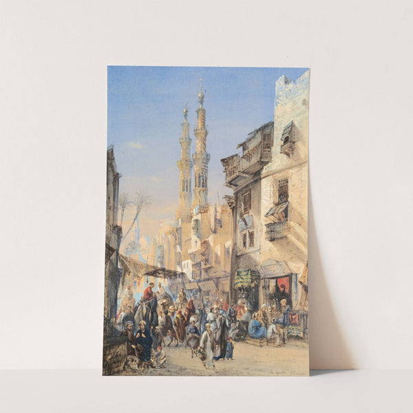 A Street In Cairo by Louis-Amable Crapelet