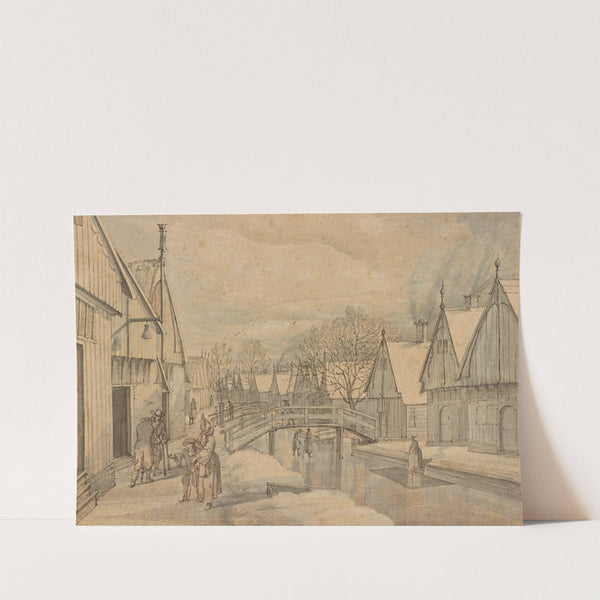 A Street in Jisp on a Winter’s Day (before 1664) by Abraham Rutgers