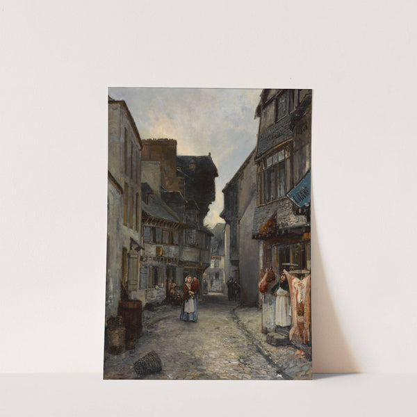 A street in Landerneau by Johan Barthold Jongkind