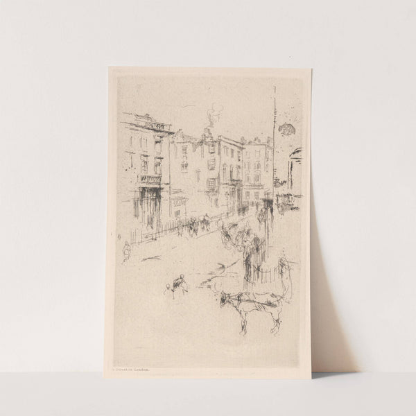 A Street in London (1885) by James Abbott McNeill Whistler