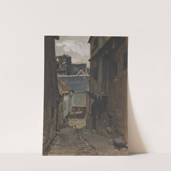 A Street in Morlaix (ca. 1850) by Eugène Isabey