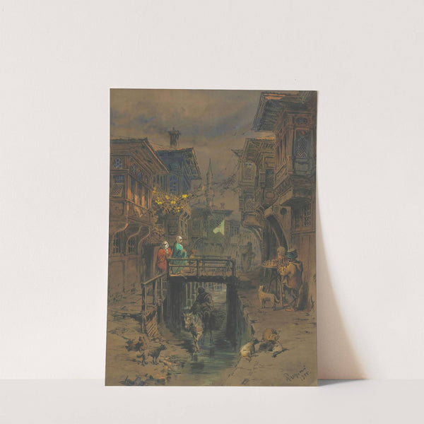 A Street in Old Istanbul (1855) by Amadeo Preziosi