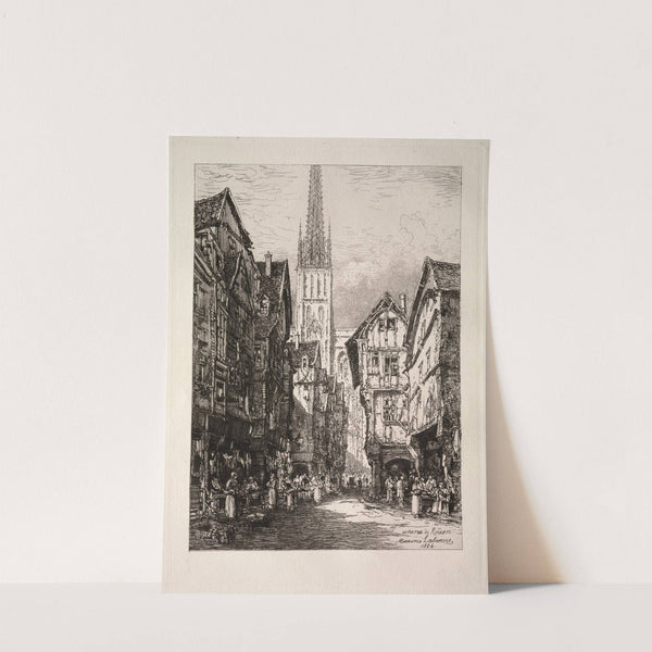 A Street in Rouen (1884) by Maxime Lalanne