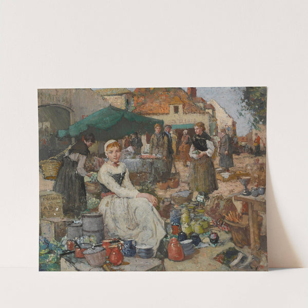 A street market in Picardy by William Lee-Hankey