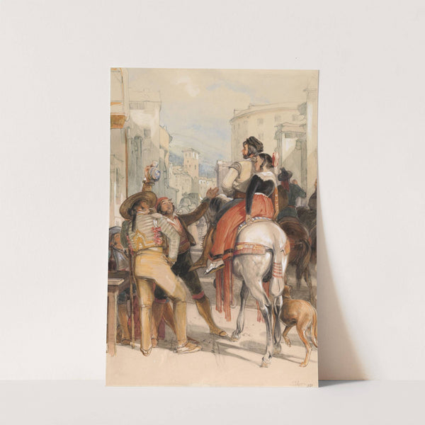 A Street Scene in Granada on the Day of the Bullfight by John Frederick Lewis