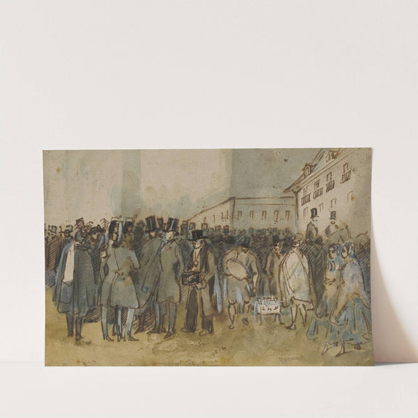 A street scene in Spain by Constantin Guys