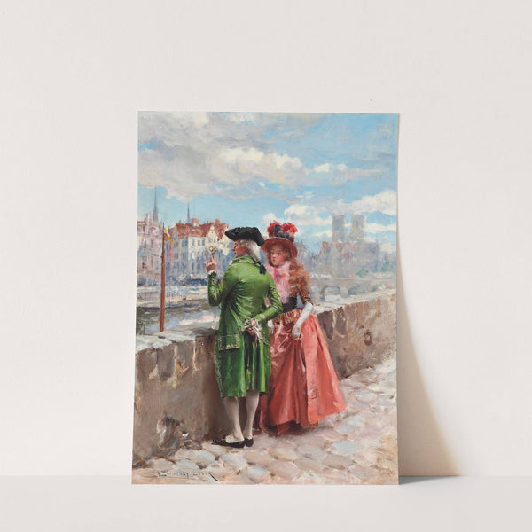 A Stroll By The Seine, Paris by Henri Victor Lesur