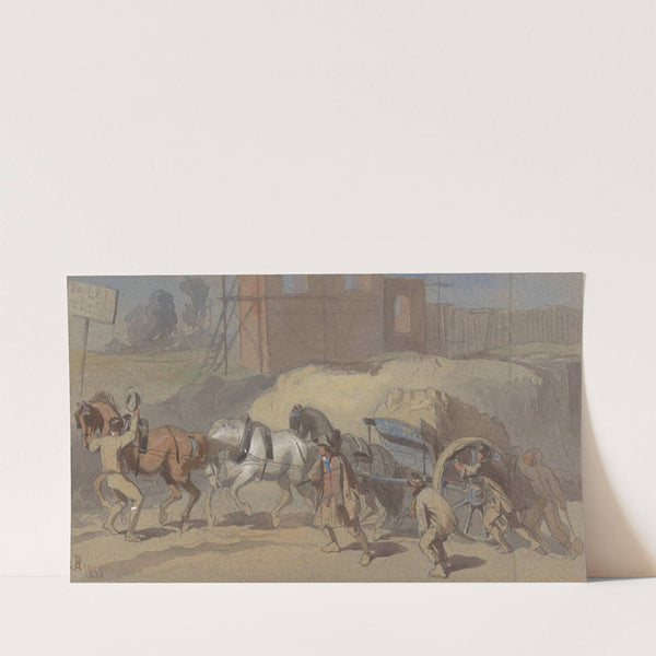 A Struggle With a Load of Clay (1855) by James Abbott Pasquier