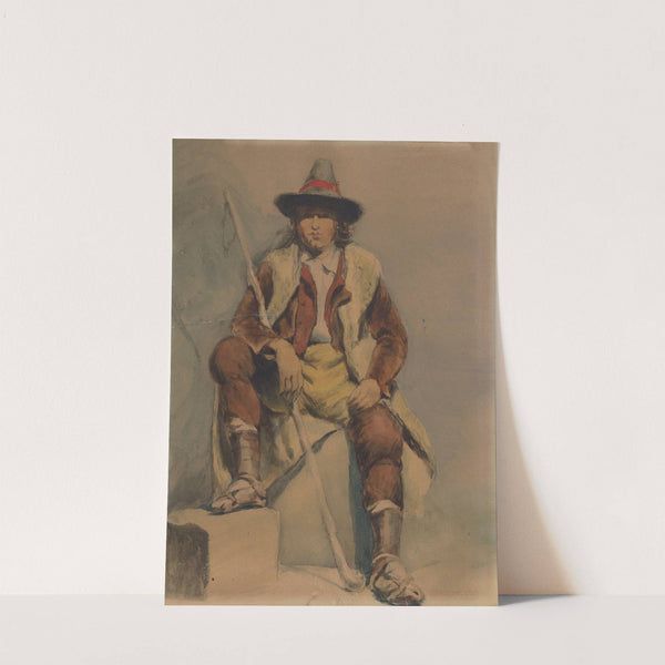 A study of a sitting man from Albania by Vojtech Klimkovič