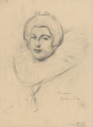 A study of a woman’s head according to a miniature in the PITTI gallery