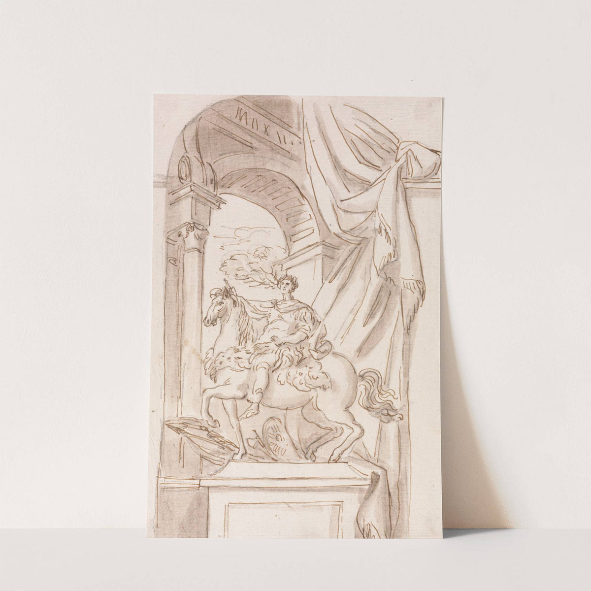 A Study of Agostino Cornacchini's Statue of Charlemagne, St. Peter's Basilica, Rome by Joseph Wilton