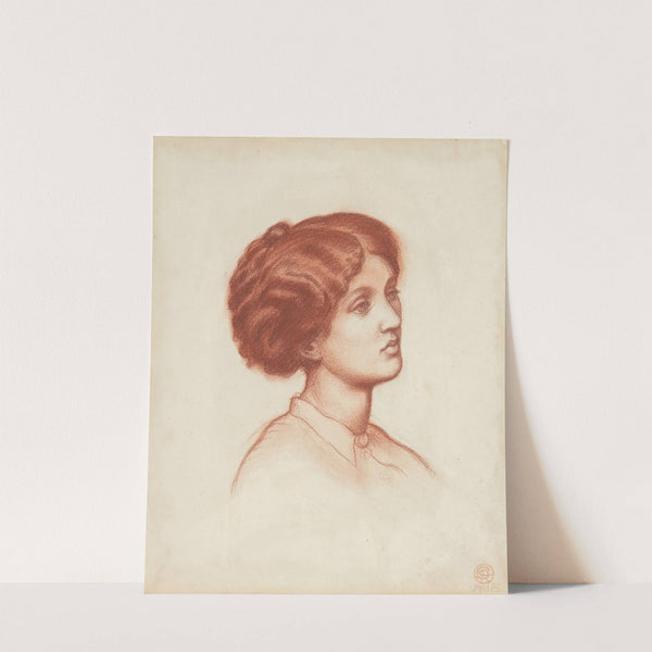 A study of Mrs Frederick Leyland, bust-length, for ‘Monna Rosa’ (1867) by Dante Gabriel Rossetti