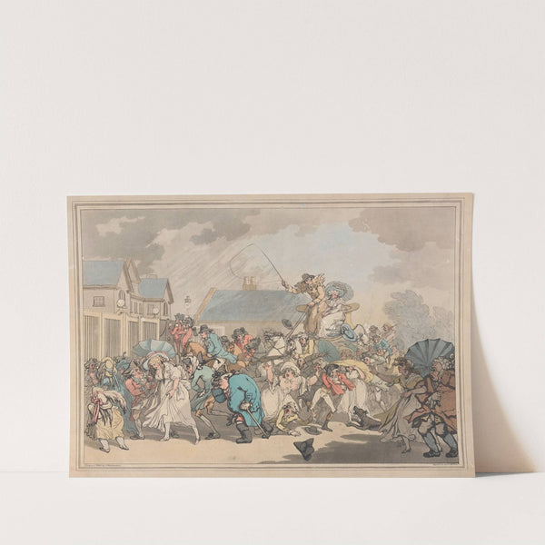 A sudden squall in Hyde Park (1791) by Thomas Rowlandson