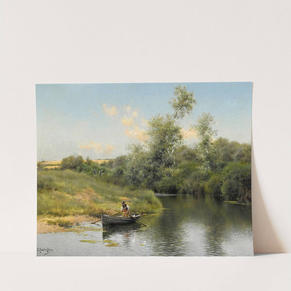 A summer day on the river by Emilio Sánchez-Perrier