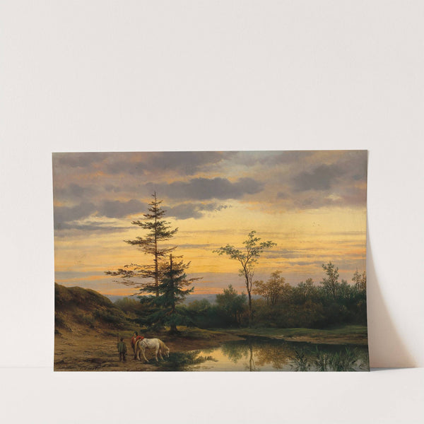 A Summer Evening on the Riverbank by Cornelis Lieste